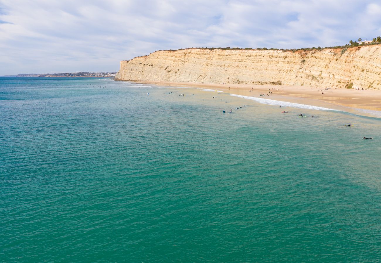 Vista da falésia e do mar