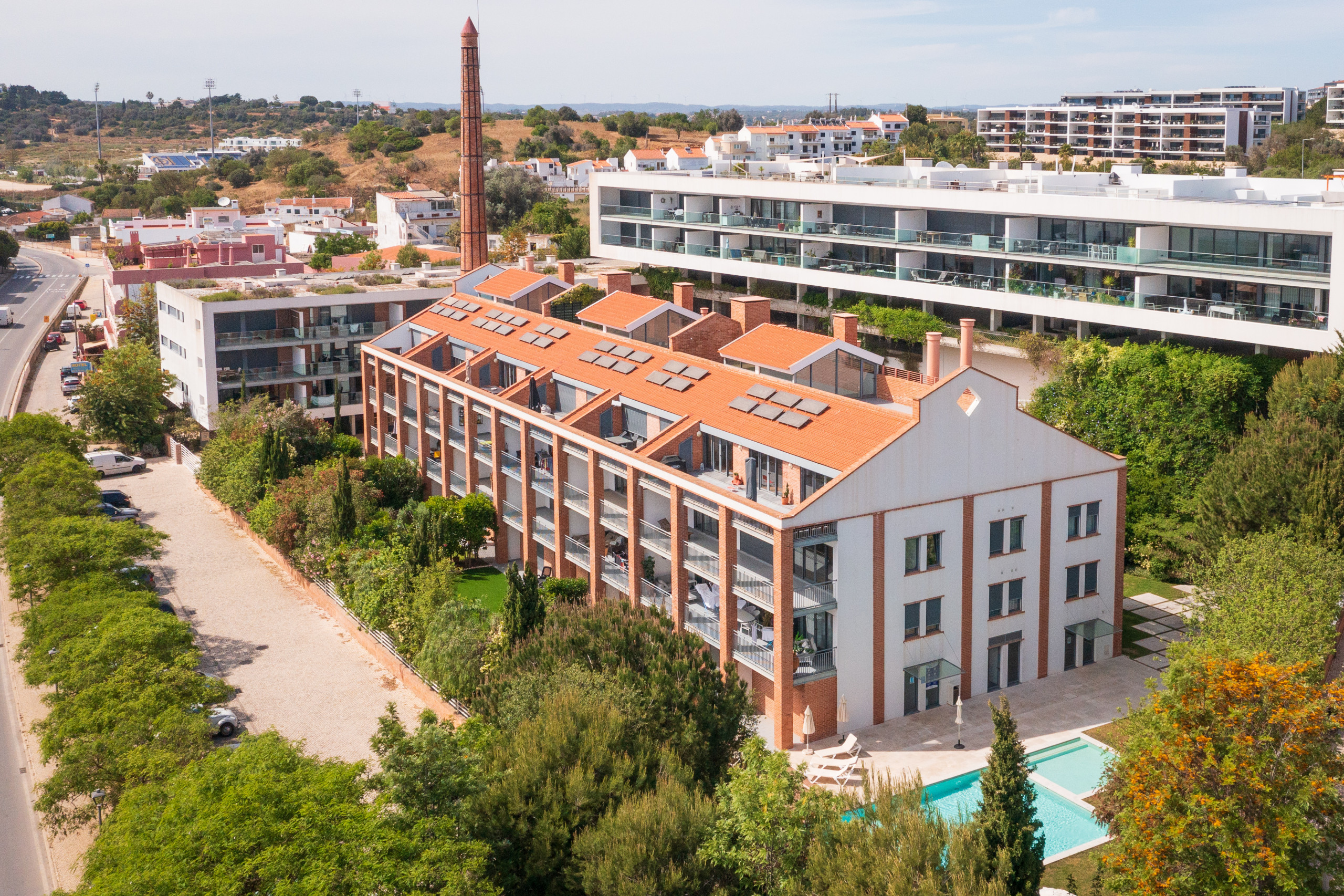 Aerial view of the condominium