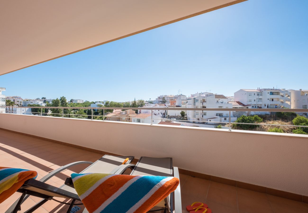 Sun loungers on the balcony