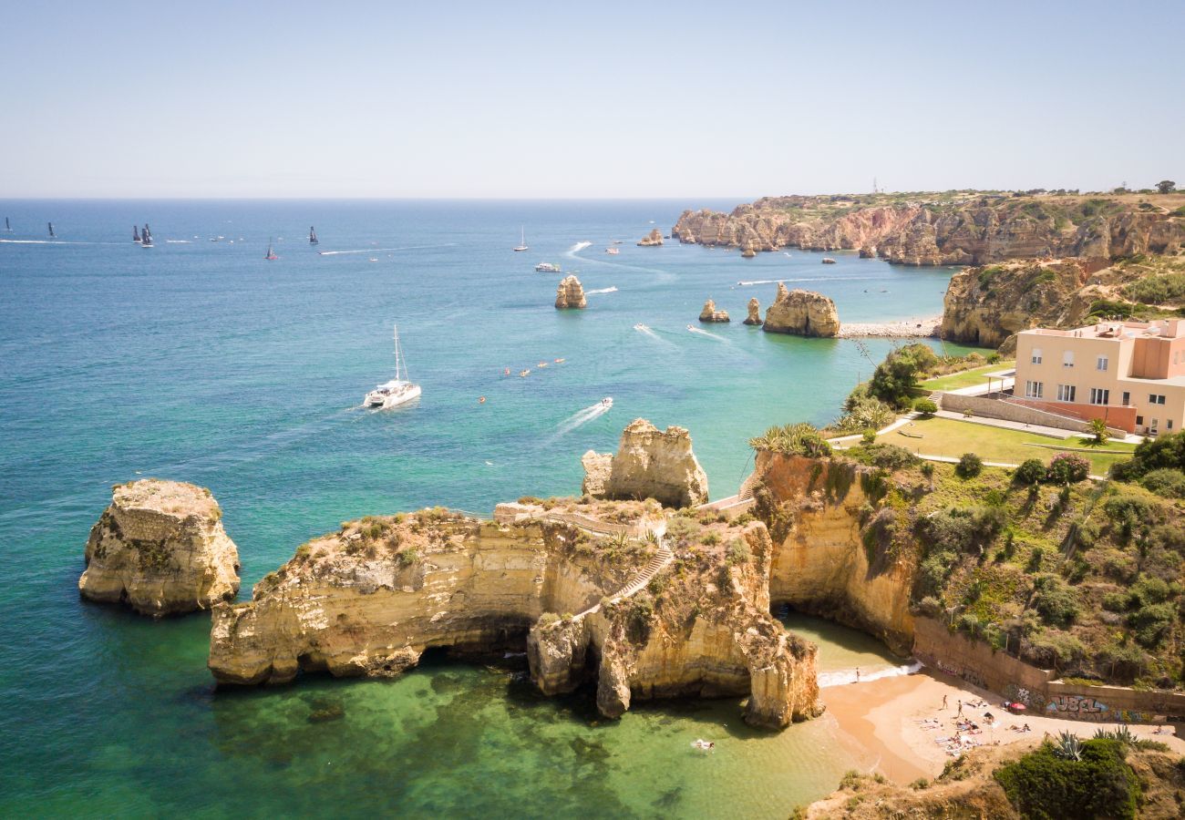 Aerial view of the coastline