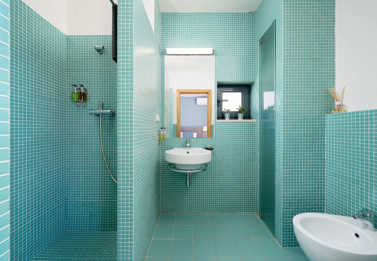 Bathroom with walk-in shower