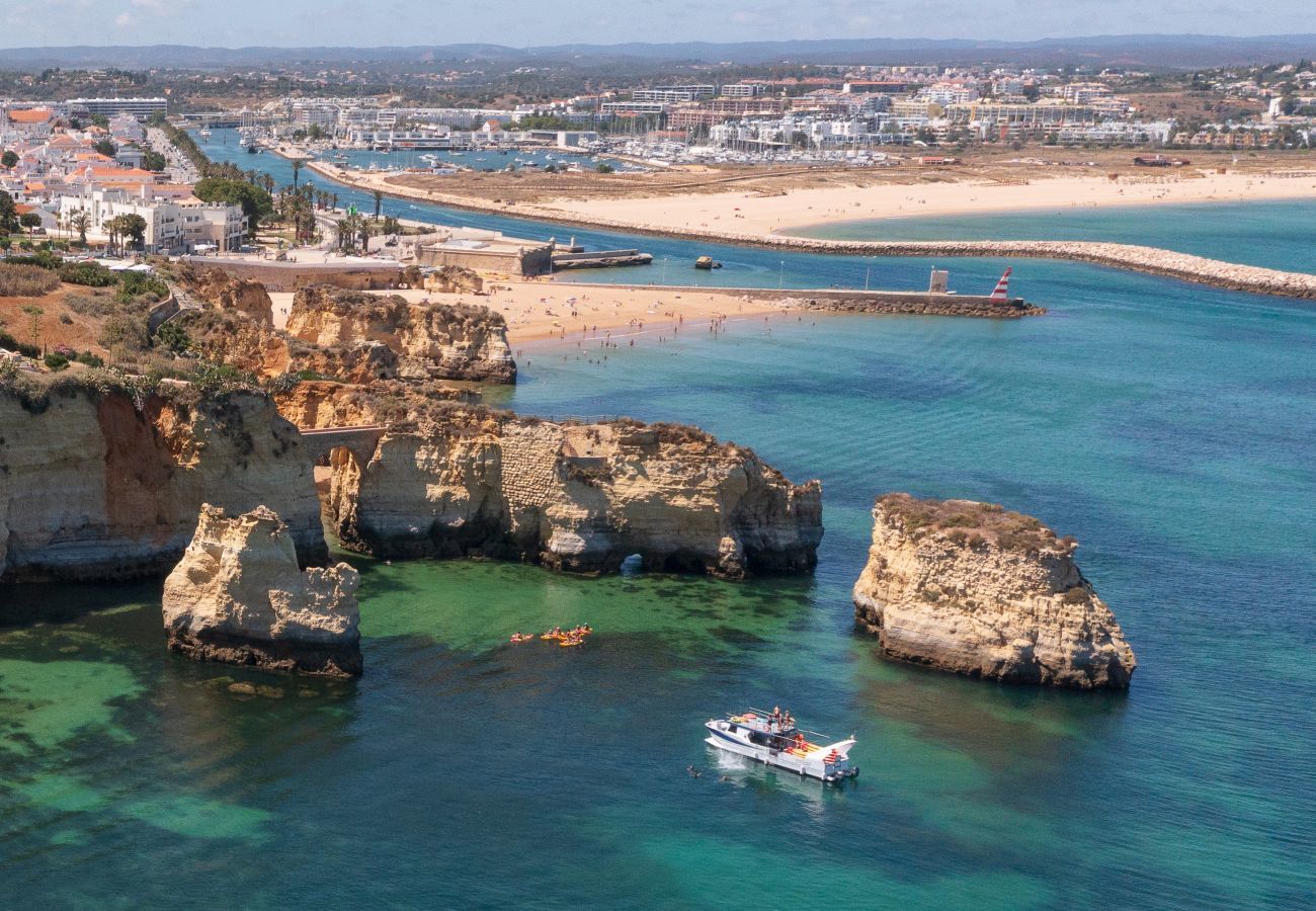 Aerial view of the city and beaches