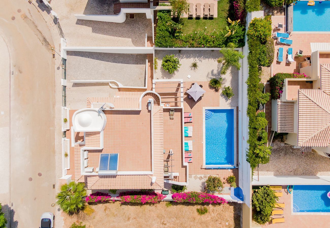 Aerial view of the villa
