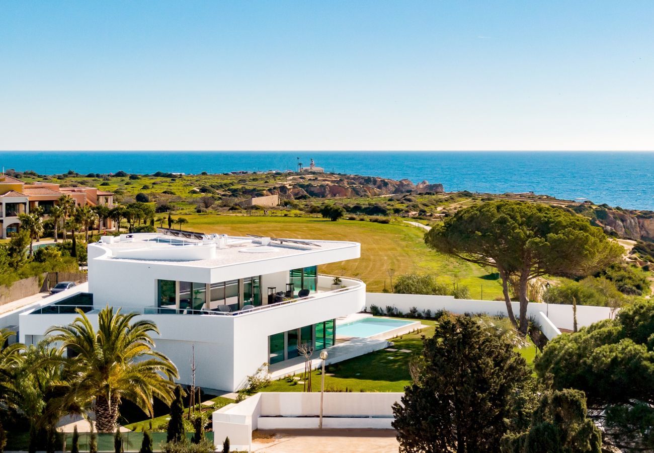 Aerial view of the villa