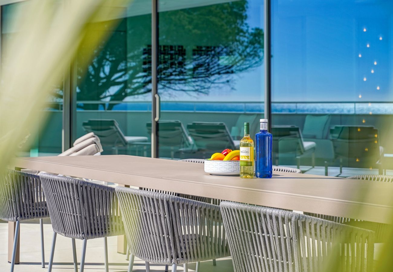 Outdoor table on the ground floor