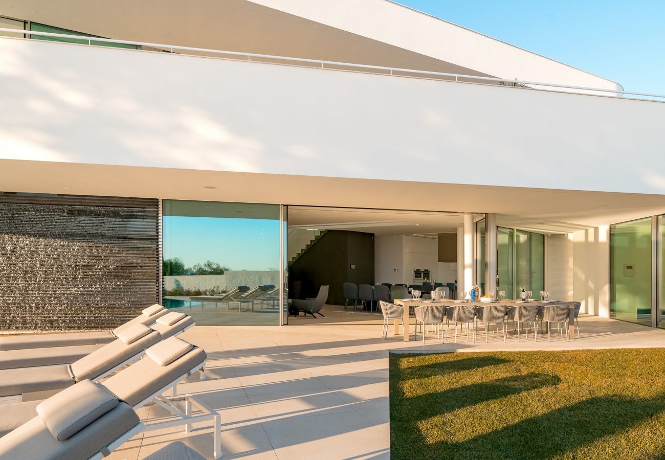 Side view of the villa