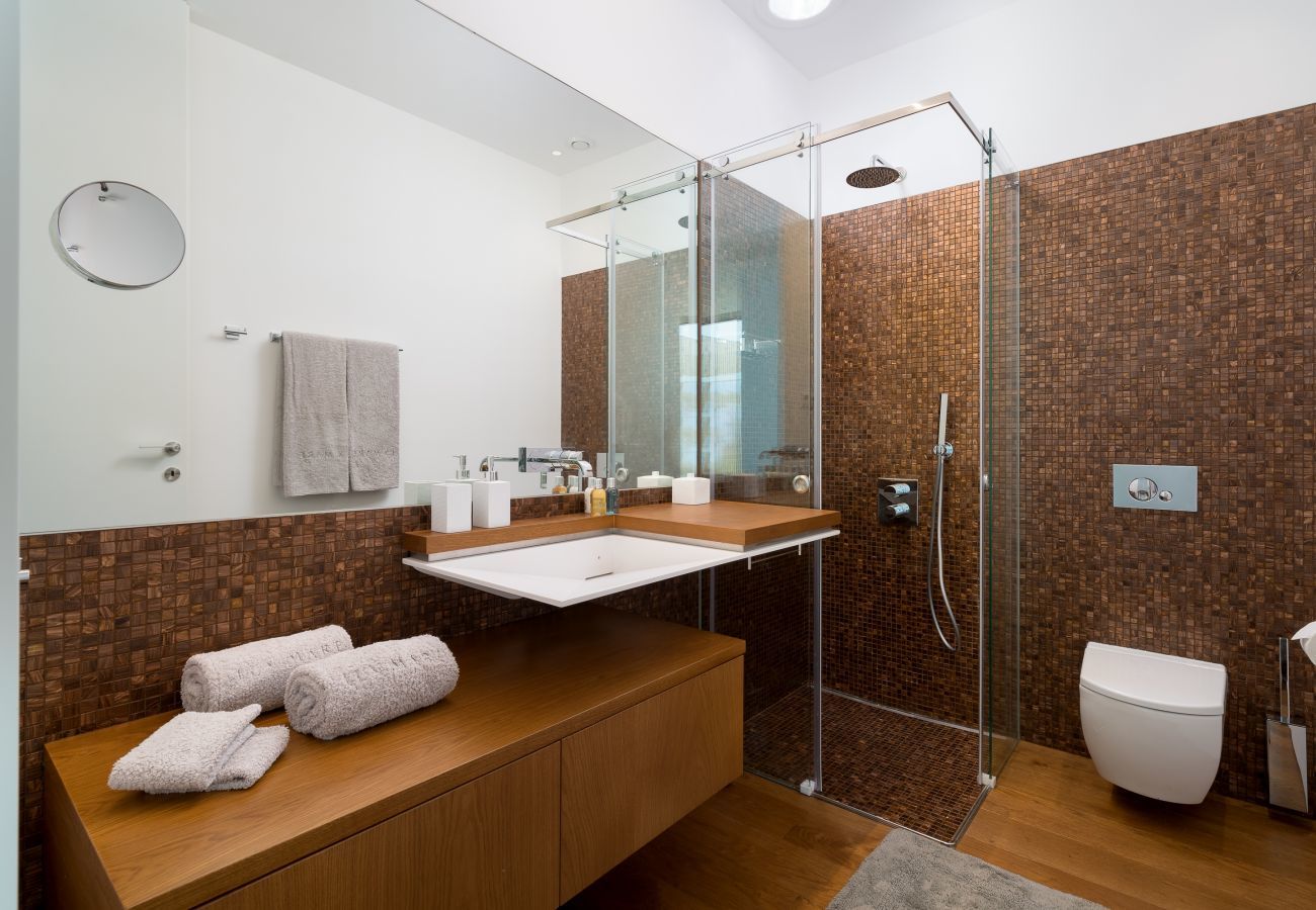 Bathroom with walk-in shower