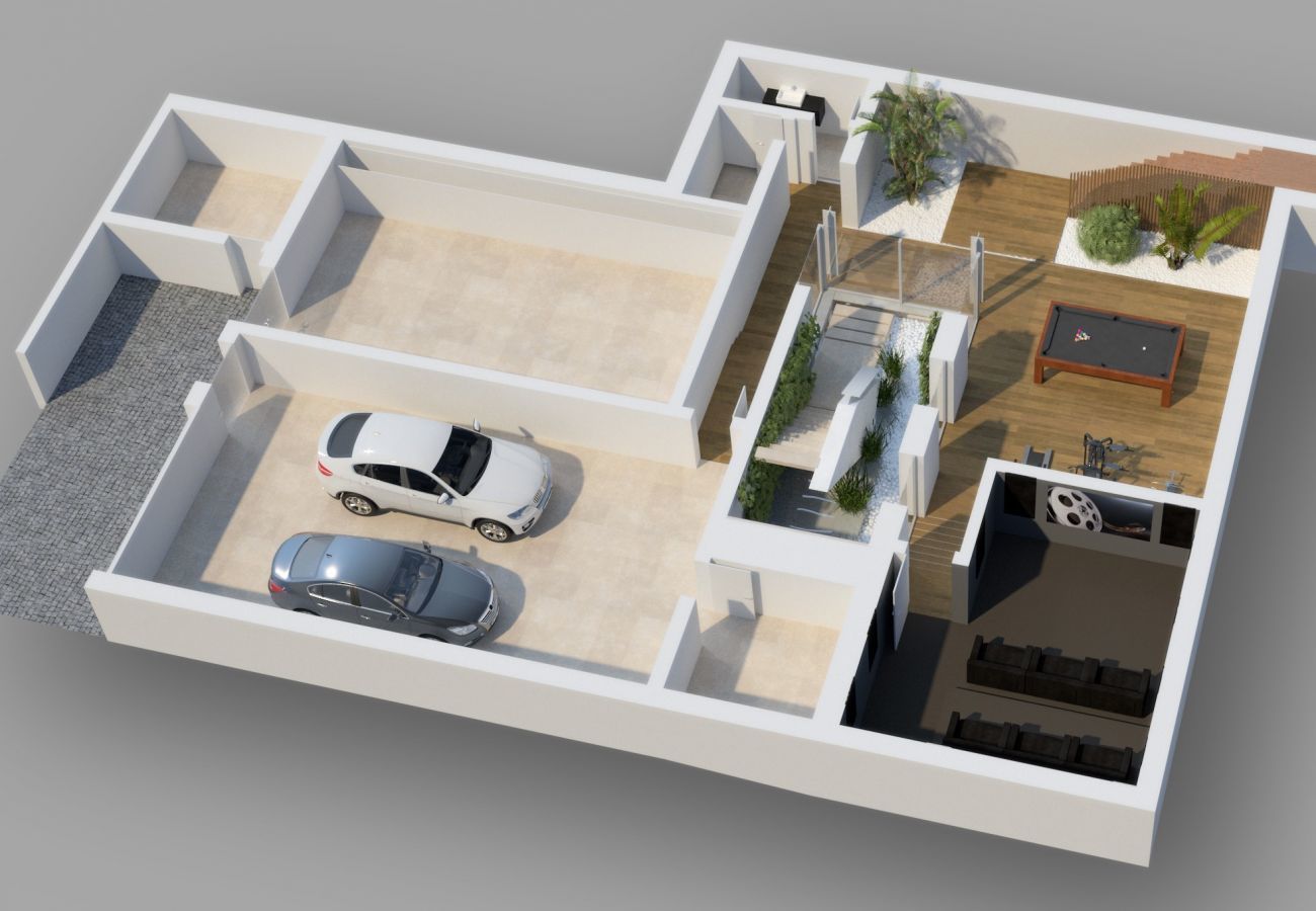 Floor plan of the villa's ground floor