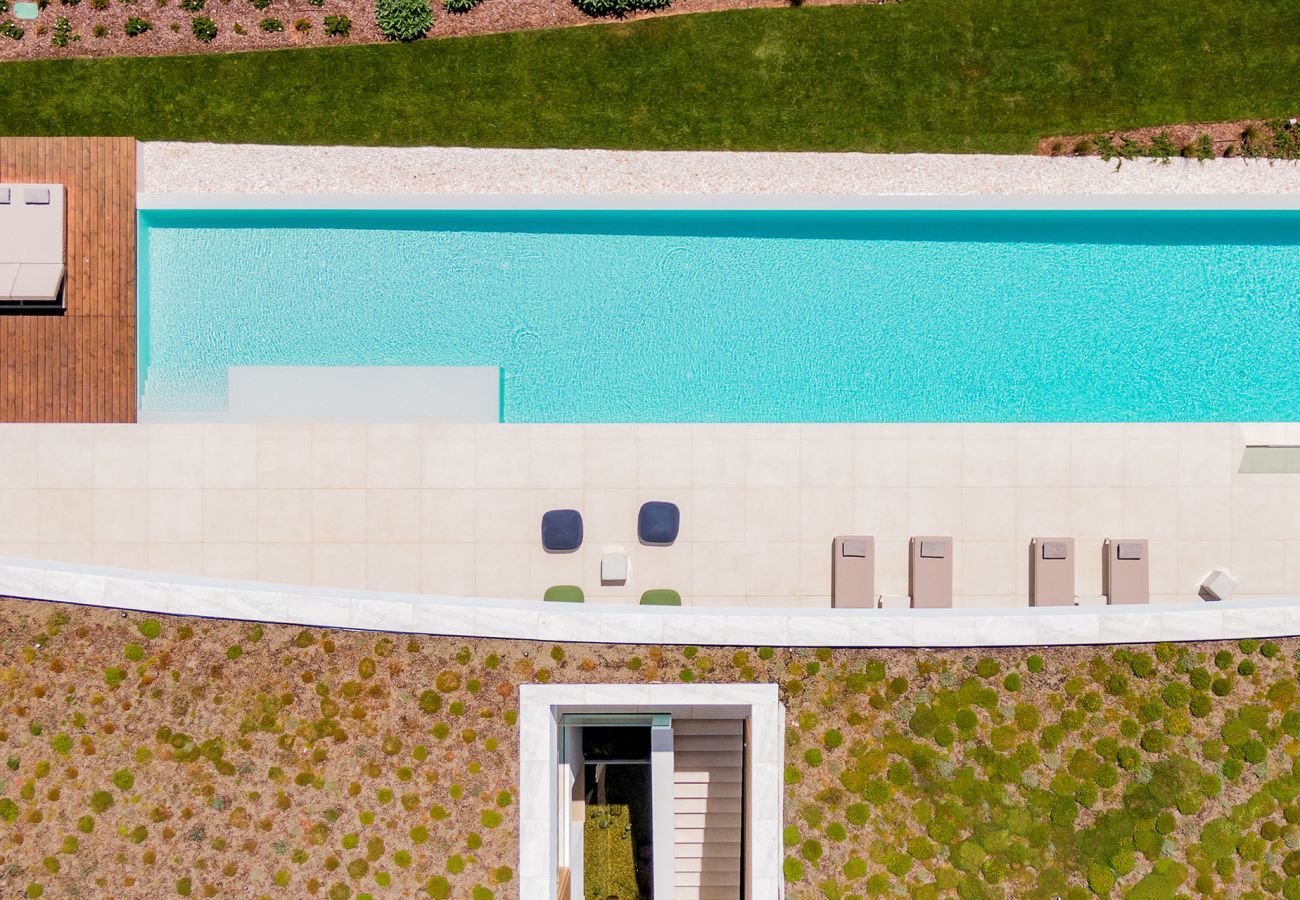 Aerial view of the pool