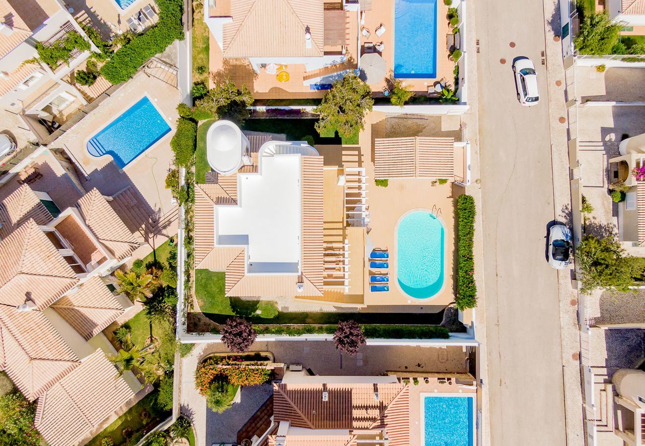Aerial view of the villa
