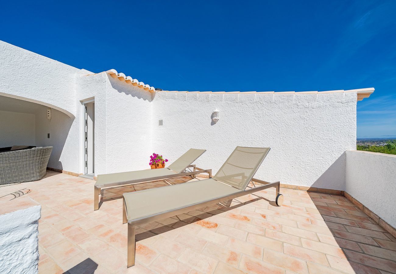 Sun loungers on the terrace