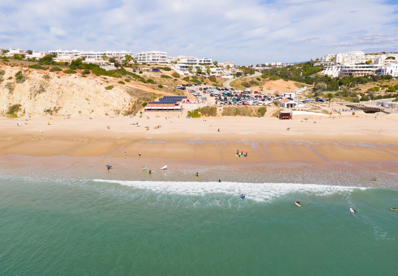 Aerial view of Porto de Mós beach