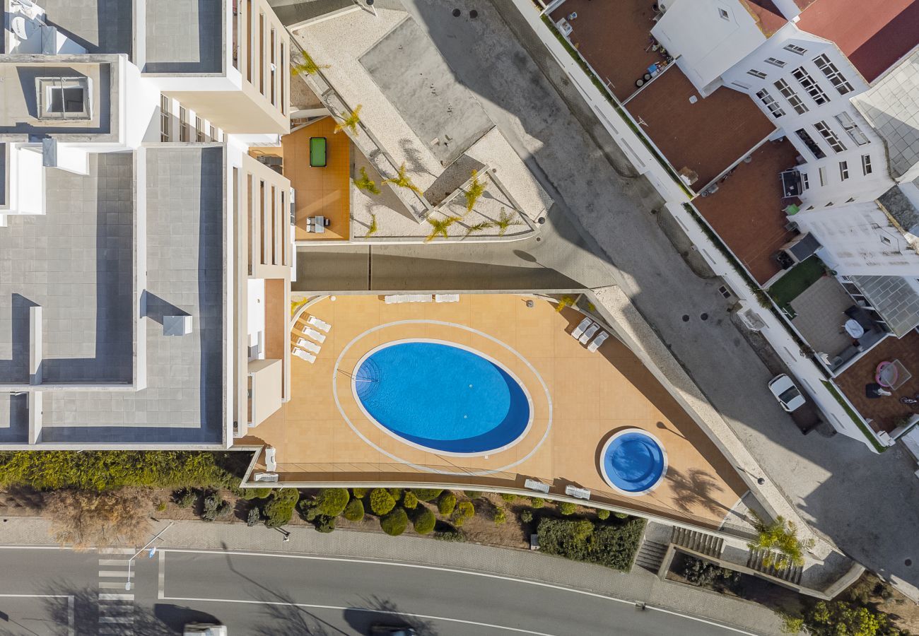 Aerial view of the swimming pools