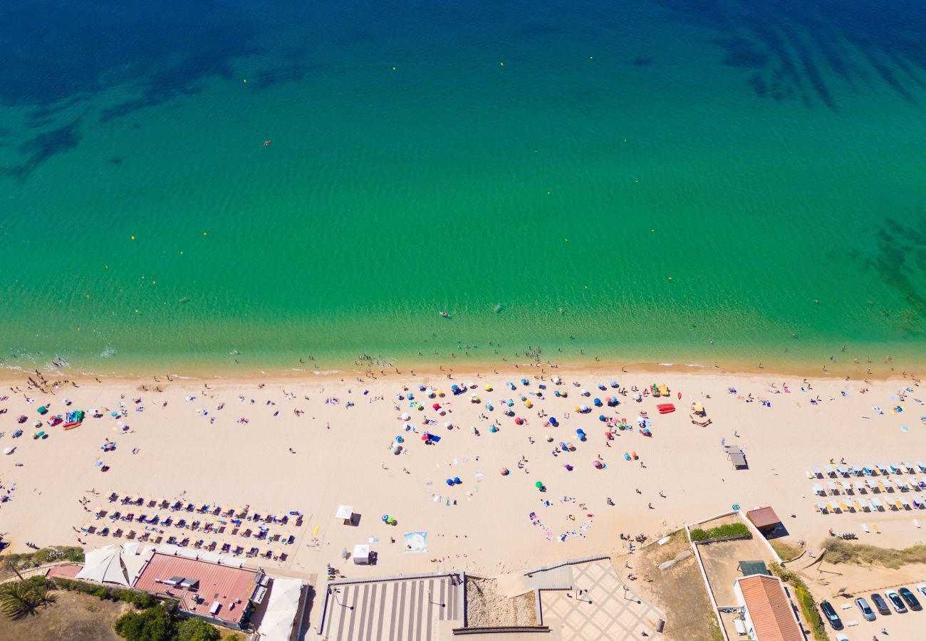 Aerial view of Porto de Mos beach