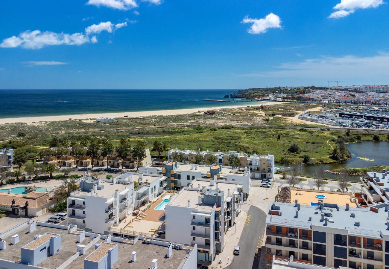Aerial view of the area of the apartment