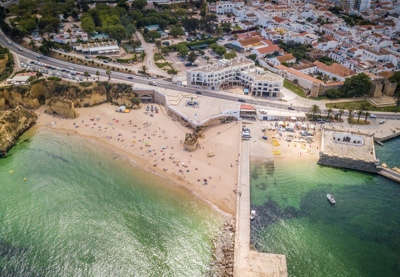 Aerial view of the historic center and beaches
