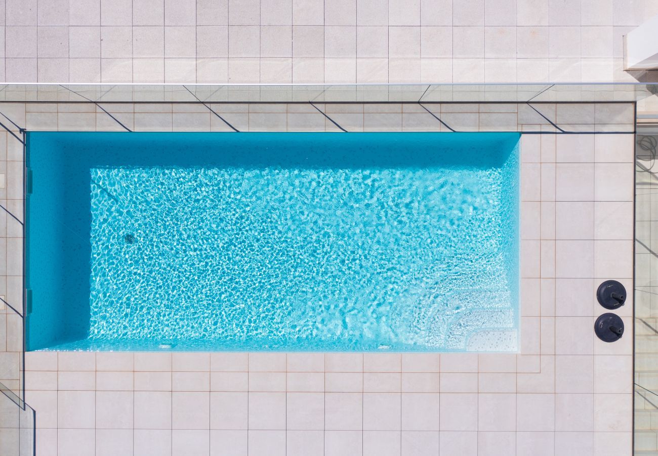 Aerial view of the swimming pool