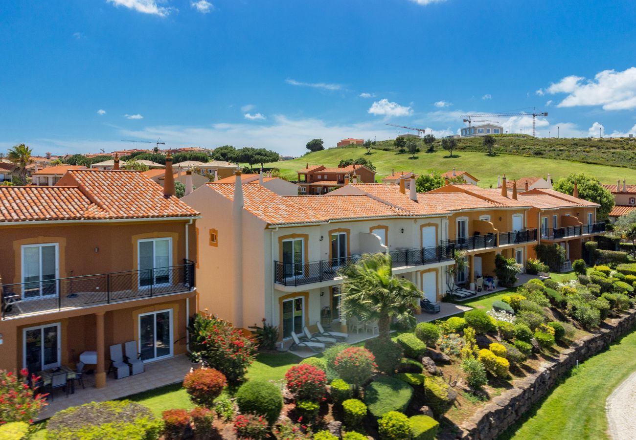 Aerial view of the back of the Villa