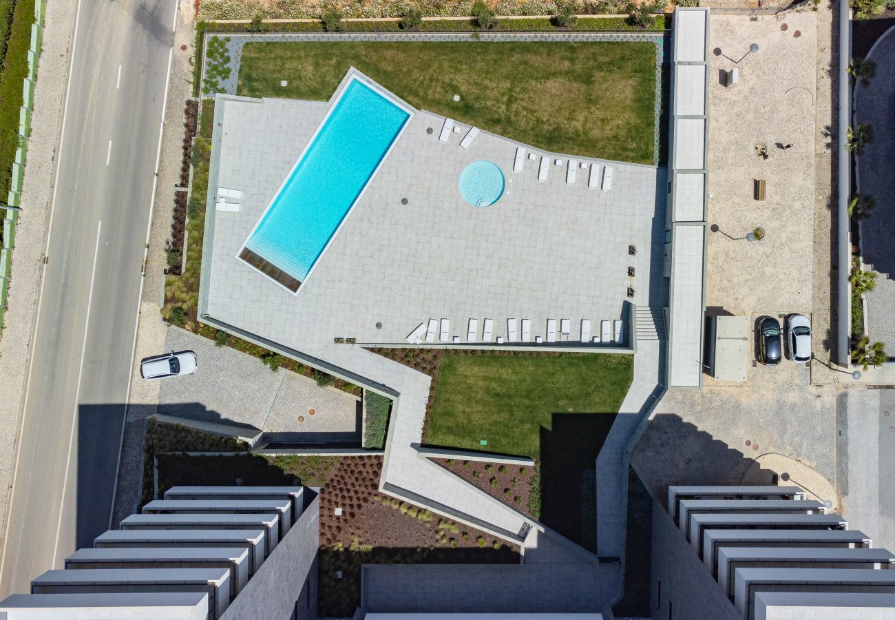 Aerial view of the swimming pools