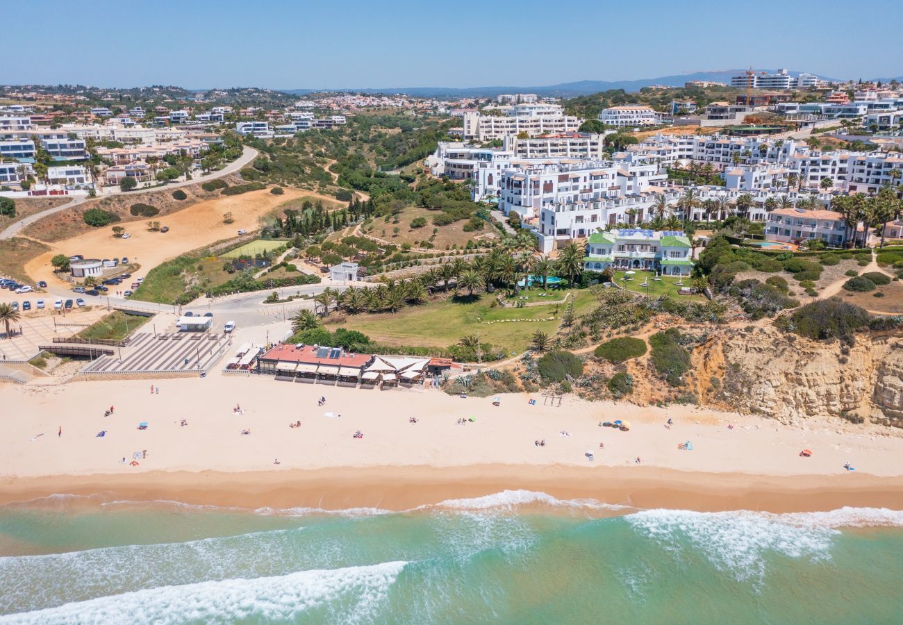 Aerial view of Porto de Mos beach