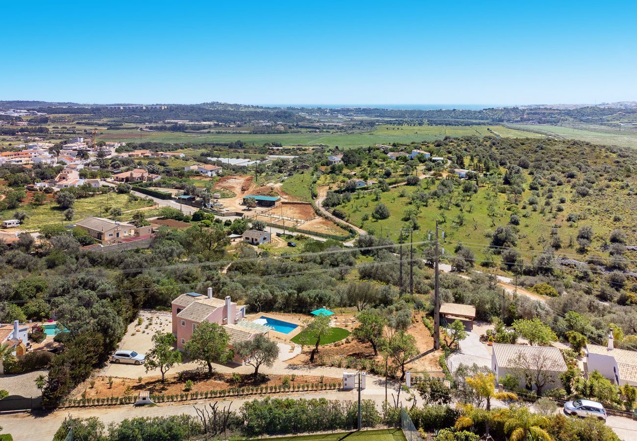 Aerial view of the property and surroundings