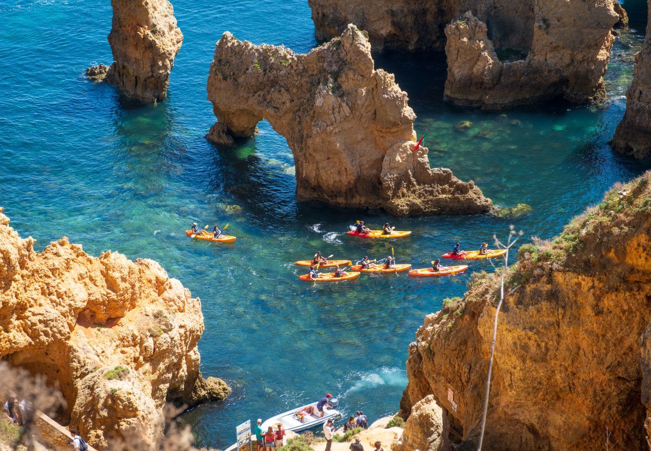 Kayaks and cliffs